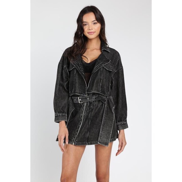 Black Corduroy Moto Set - Picture 5 of 7